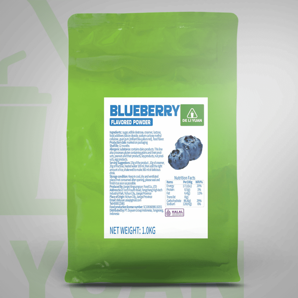 bubuk minuman rasa blueberry