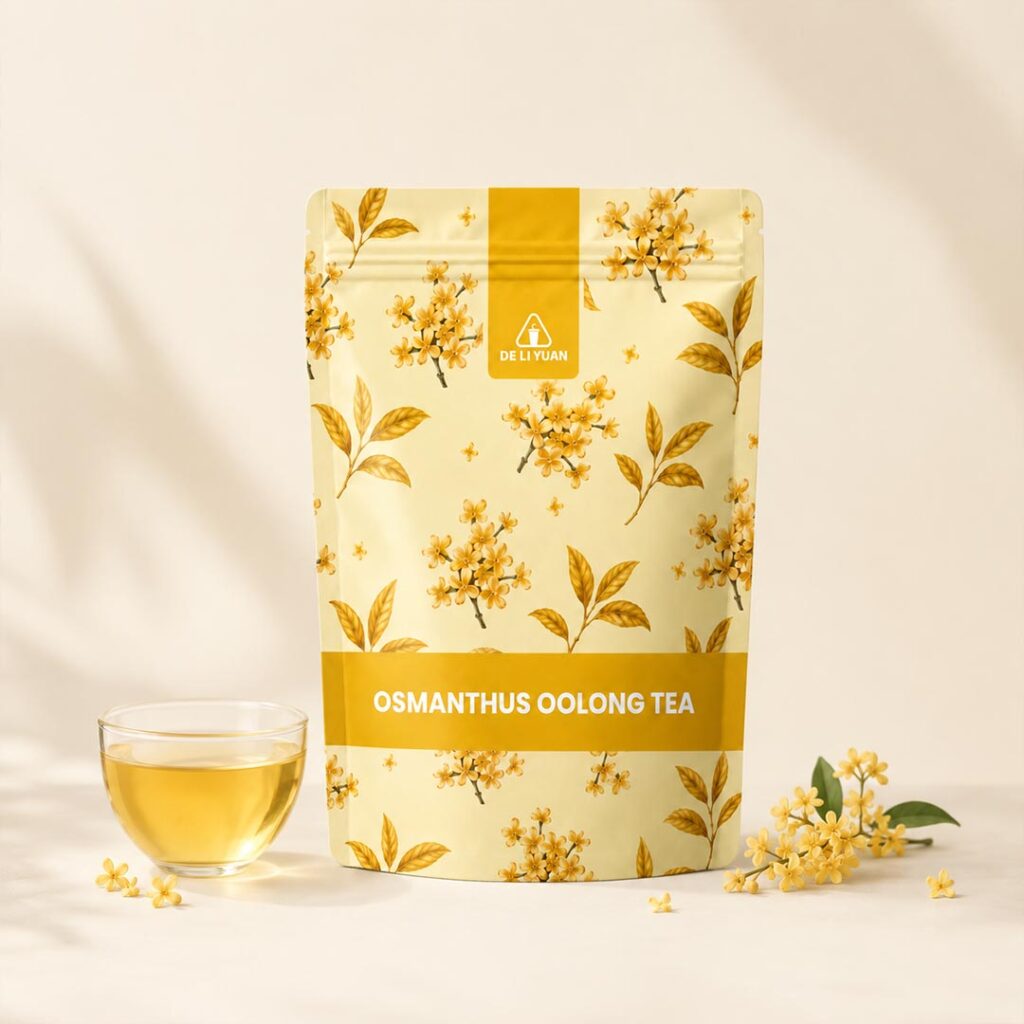 Osmanthus Oolong Tea dengan perpaduan teh oolong dan bunga osmanthus